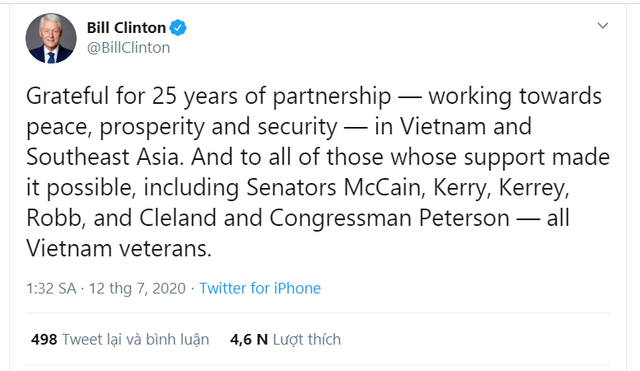 Cựu Tổng thống Clinton: Biết ơn 25 năm quan hệ đối tác Việt - Mỹ - 2