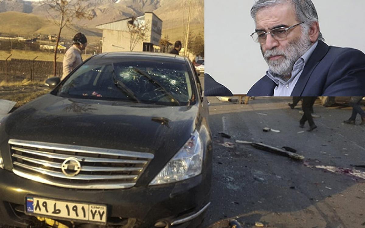 Nhà khoa học hạt nhân Iran Mohsen Fakhrizadeh và hiện trường nơi ông bị sát hại.