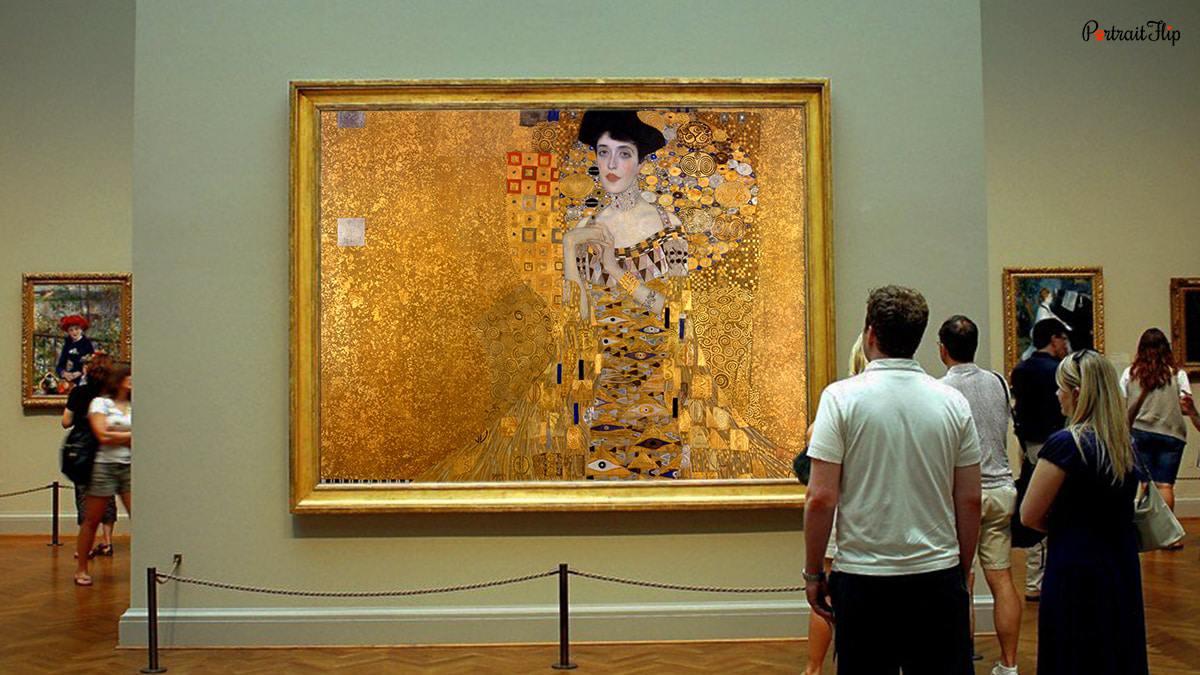Bức chân dung quý bà Adele Bloch-Bauer I của danh họa Gustav Klimt bị quân đội Đức đánh cắp trong Thế chiến II có giá 135 triệu Usd (ảnh: Daily Mail)
