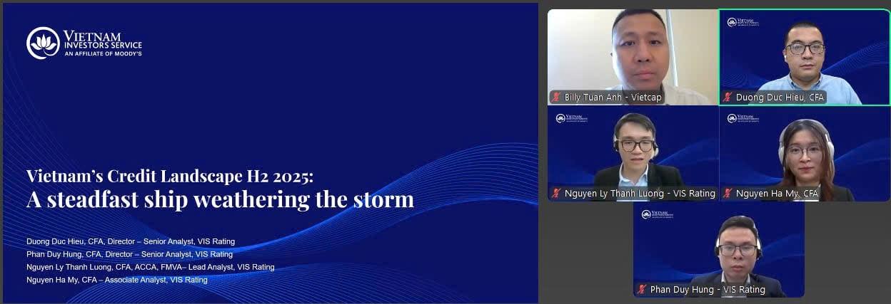 Hội thảo Tín nhiệm Việt Nam 6 tháng cuối năm 2025 do Vietcap và VIS Rating tổ chức qua hình thức trực tuyến.