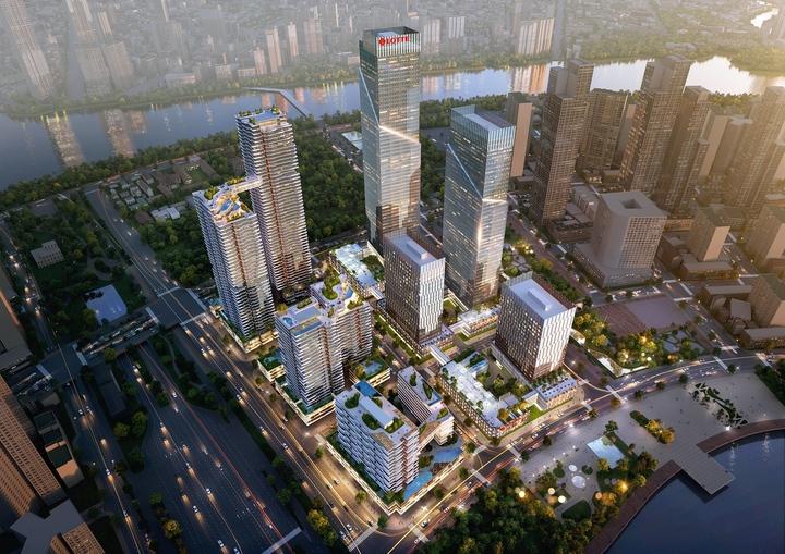 Phối cảnh dự án Thủ Thiêm Eco Smart City với điểm nhấn là tòa nhà 55 tầng, vốn đầu tư gần 1 tỷ USD.